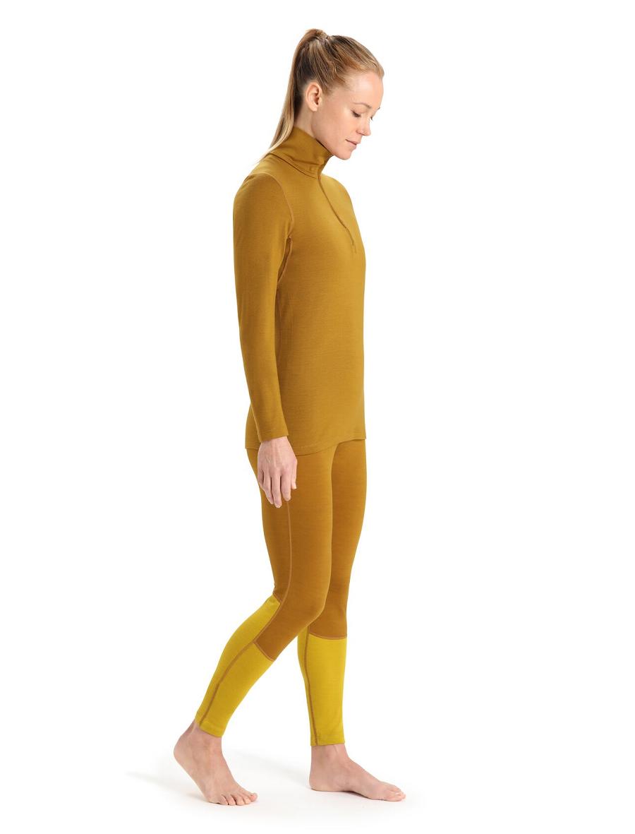 Women's Icebreaker Merino 260 Tech Long Sleeve Half Zip Thermal Top Base Layers Clove | CA 1035XYUF